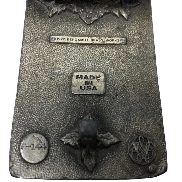 Bergamot Brass Works 1977 Vintage ELK MOOSE Belt Buckle USA Made Hunter - Picture 10 of 12